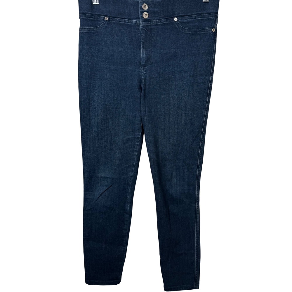 Joseph Ribkoff Skinny Jeans Womens 8 Dark Blue Pull On High Rise Stretch Denim